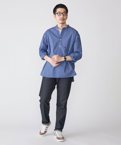 SHIPS.me(シップスミー)の「【ZOZO限定】SHIPS.me: 柄バンドカラープルオーバービッグシャツ(シャツ/ブラウス・メンズ・コバルトブルー/ロイヤルブルー/ブルー/ネイビー・S/XS/XL/L/M)」の11枚目の写真