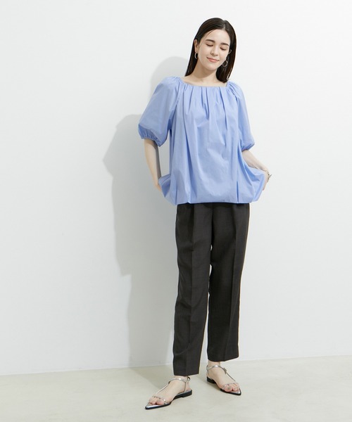 le cercle ADAM ET ROPE'(ルセルクルアダムエロペ)の「【2WAY】バルーンドロストブラウス(シャツ/ブラウス・レディース・ホワイト/サックスブルー/マスタード・FREE)」の5枚目の写真