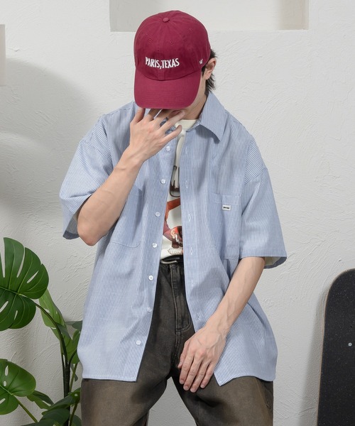 Perushu(ペルーシュ)の「ルーズアソート半袖シャツ(シャツ/ブラウス・メンズ・ベージュ/オフホワイト/ブルー/ブルー系・MEDIUM/LARGE)」の10枚目の写真