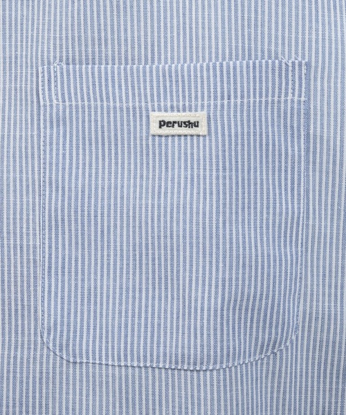 Perushu(ペルーシュ)の「ルーズアソート半袖シャツ(シャツ/ブラウス・メンズ・ベージュ/オフホワイト/ブルー/ブルー系・MEDIUM/LARGE)」の17枚目の写真