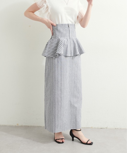 natural couture（ナチュラルクチュール）の「フロントZIPペプラム