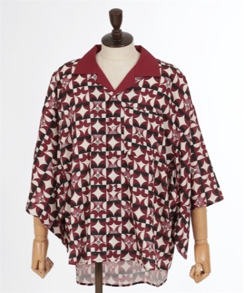 【セール】歌舞伎プリント着物スリーブシャツ（シャツ/ブラウス）｜AXES-X（アクシーズエックス）