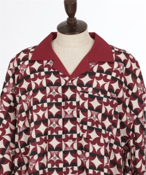 【セール】歌舞伎プリント着物スリーブシャツ（シャツ/ブラウス）｜AXES-X（アクシーズエックス）