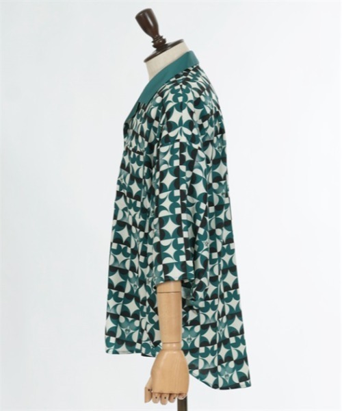 【セール】歌舞伎プリント着物スリーブシャツ（シャツ/ブラウス）｜AXES-X（アクシーズエックス）