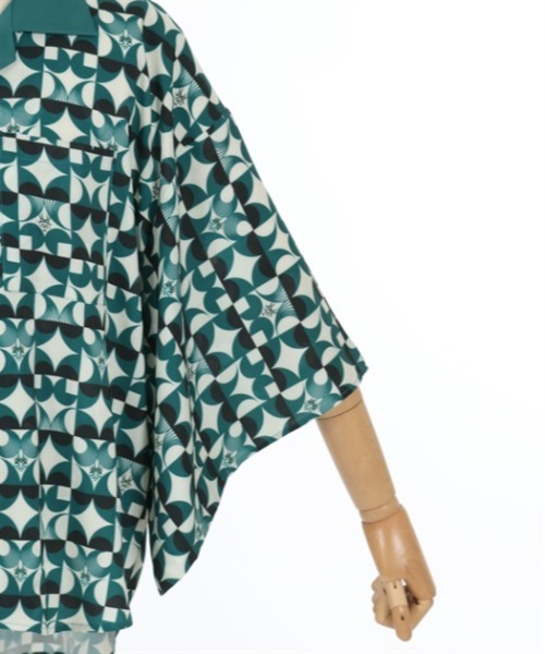 【セール】歌舞伎プリント着物スリーブシャツ（シャツ/ブラウス）｜AXES-X（アクシーズエックス）