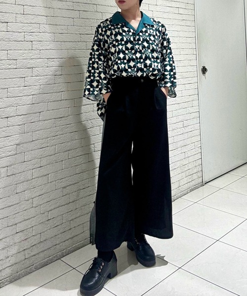 【セール】歌舞伎プリント着物スリーブシャツ（シャツ/ブラウス）｜AXES-X（アクシーズエックス）