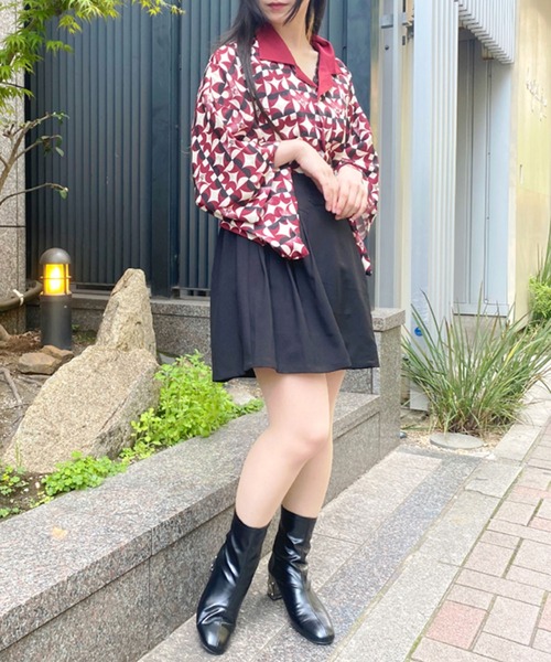 【セール】歌舞伎プリント着物スリーブシャツ（シャツ/ブラウス）｜AXES-X（アクシーズエックス）