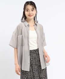 GLOBAL WORK Smile Seed Store | シアーシャツ半袖/112068(シャツ/ブラウス)