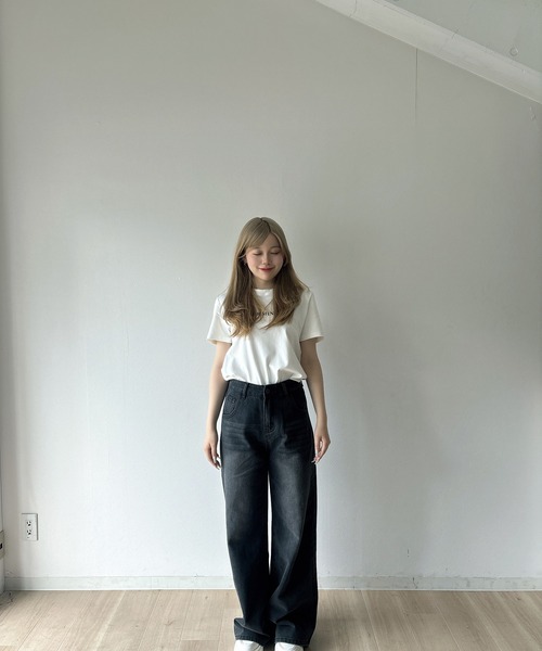 RiLi(リリ)の「ウォッシュワイドデニム【RL】(デニムパンツ・レディース・ブラック・2/1/4/3)」の16枚目の写真