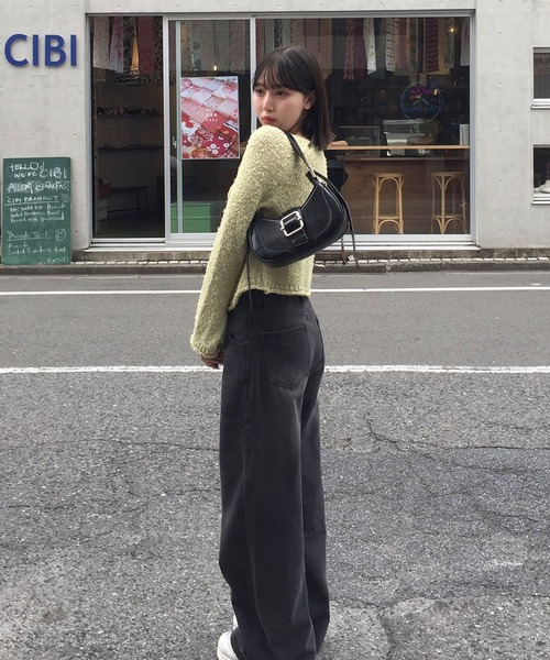 RiLi(リリ)の「ウォッシュワイドデニム【RL】(デニムパンツ・レディース・ブラック・2/1/4/3)」の19枚目の写真