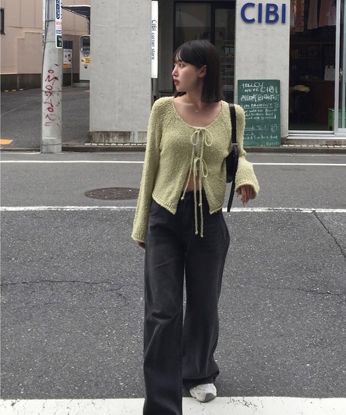 RiLi(リリ)の「ウォッシュワイドデニム【RL】(デニムパンツ・レディース・ブラック・2/1/4/3)」の2枚目の写真