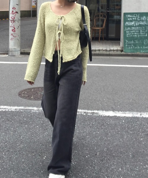 RiLi(リリ)の「ウォッシュワイドデニム【RL】(デニムパンツ・レディース・ブラック・2/1/4/3)」の7枚目の写真