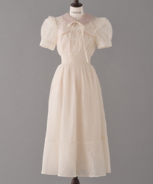 emiriawiz(エミリアウィズ)の「Shoulder frill lace one-piece(ワンピース・レディース・ホワイト/ブラック・SMALL/MEDIUM)」の1枚目の写真