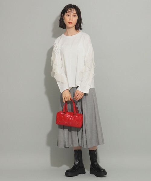 Ray BEAMS（レイビームス）の「Ray BEAMS / エナメル フラワー バッグ（トートバッグ・レディース・レッド/ブラック・ONE SIZE）」の12枚目の写真