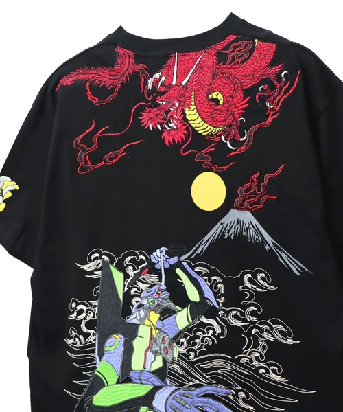 PANDIESTA（パンディエスタ）の「EVANGELION×錦 / ヱヴァンゲリヲン×ニシキ　初号機VS赤龍Tシャツ(M2)（Tシャツ/カットソー・メンズ・ホワイト/ブラック・M/L/XL/XXL）」の14枚目の写真