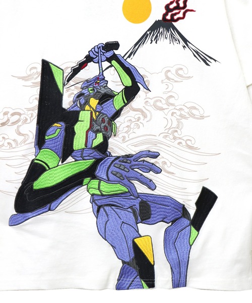 PANDIESTA（パンディエスタ）の「EVANGELION×錦 / ヱヴァンゲリヲン×ニシキ　初号機VS赤龍Tシャツ(M2)（Tシャツ/カットソー・メンズ・ホワイト/ブラック・M/L/XL/XXL）」の5枚目の写真