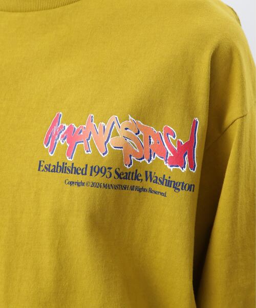 MANASTASH(マナスタッシュ)の「MANASTASH/マナスタッシュ/CiTee PAINT LOGO/シティーペイントロゴ(Tシャツ/カットソー・メンズ・ブラック/ホワイト/イエロー・XL/L/M/S)」の13枚目の写真