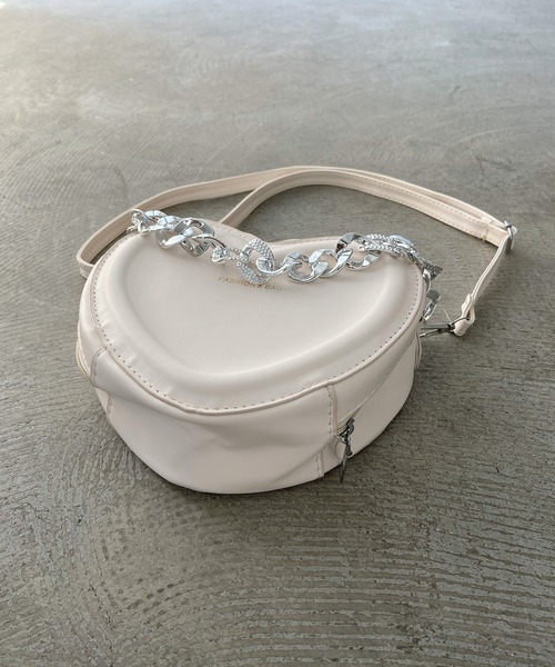 ショルダーバッグ・ポシェット FALLETT Graffiti Tide Bag 5SH046 セール】チェーン付き ハートモチーフ ショルダーバッグ