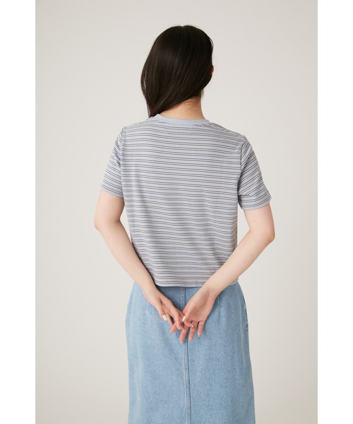 LILY BROWN（リリーブラウン）の「リラックスLily Bear ボーダーＴシャツ（Tシャツ/カットソー・レディース・ピンク/ベージュ/アイボリー/ブルー・FREE）」の10枚目の写真