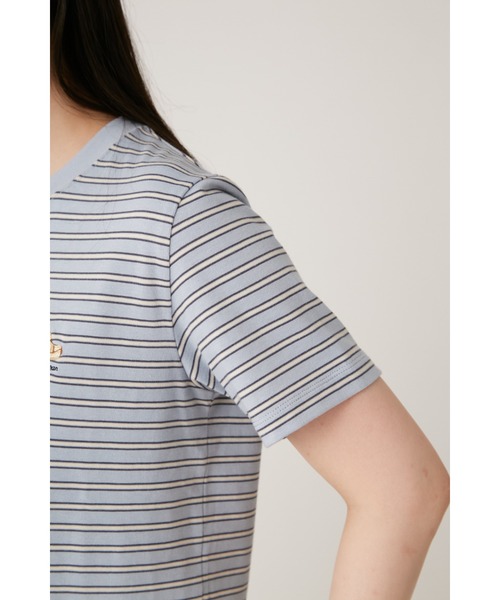 LILY BROWN（リリーブラウン）の「リラックスLily Bear ボーダーＴシャツ（Tシャツ/カットソー・レディース・ピンク/ベージュ/アイボリー/ブルー・FREE）」の13枚目の写真