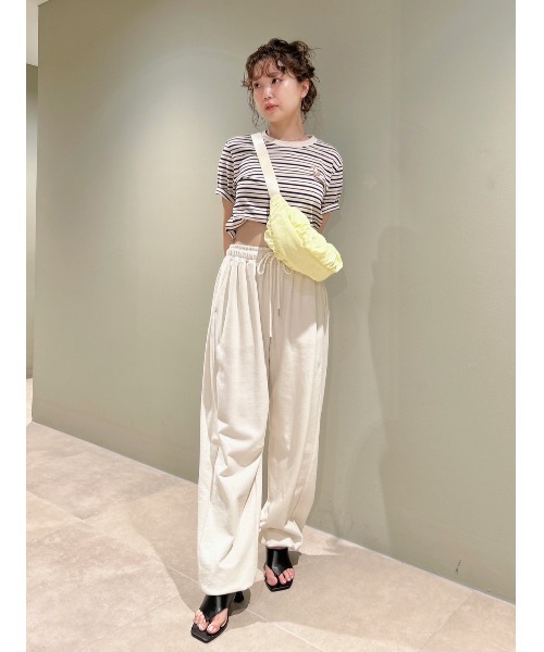 LILY BROWN（リリーブラウン）の「リラックスLily Bear ボーダーＴシャツ（Tシャツ/カットソー・レディース・ピンク/ベージュ/アイボリー/ブルー・FREE）」の14枚目の写真