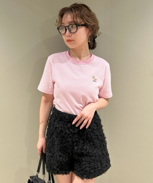 LILY BROWN（リリーブラウン）の「リラックスLily Bear ボーダーＴシャツ（Tシャツ/カットソー・レディース・ピンク/ベージュ/アイボリー/ブルー・FREE）」の17枚目の写真