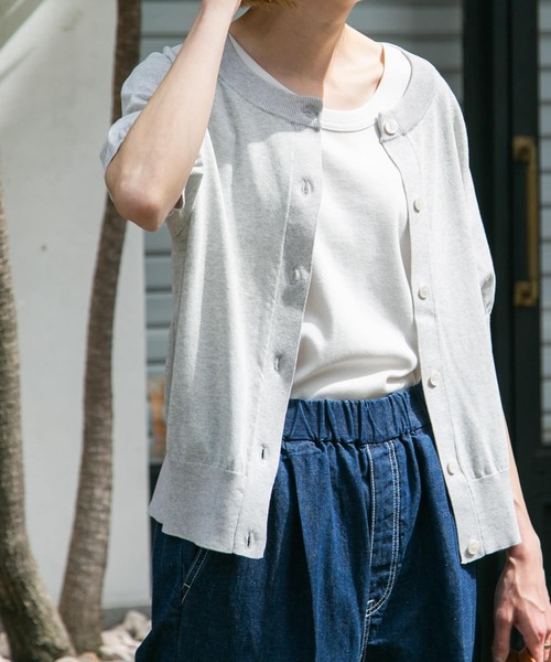 FORK&SPOON ラグラン5分袖カーディガン（Tシャツ/カットソー）｜FORK&SPOON（フォークアンドスプーン）