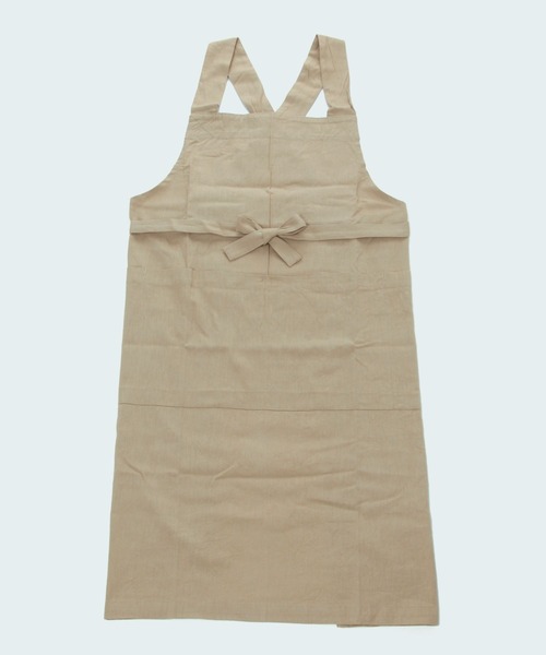 studio CLIP（スタディオクリップ）の「【daily CLIP】綿麻フィアタッシェエプロン（エプロン・レディース・ネイビー/ベージュ/オレンジ・FREE）」の2枚目の写真