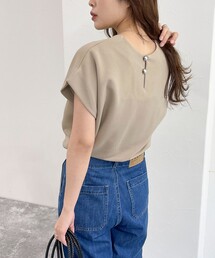 fredy emue | 【セットアップ可能】カットジョーゼットフレンチ袖プルオーバー(Tシャツ/カットソー)