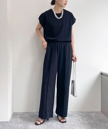 fredy emue（フレディエミュ）の「【セットアップ可能】カットジョーゼットフレンチ袖プルオーバー（Tシャツ/カットソー・レディース）」