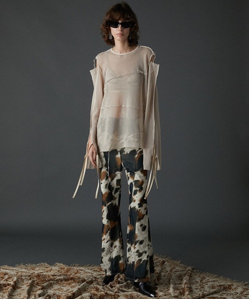 PRANK PROJECT(プランクプロジェクト)の「COWプリントラップスリムフレアパンツ / COW Printed Wrap Slim Flare Pants(その他パンツ・レディース・マルチ・38/36)」の11枚目の写真