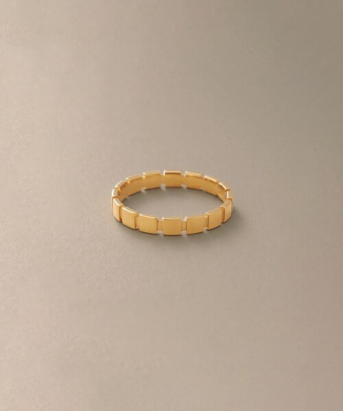 K18スクエア連続 リング（リング）｜COCOSHNIK（ココシュニック）