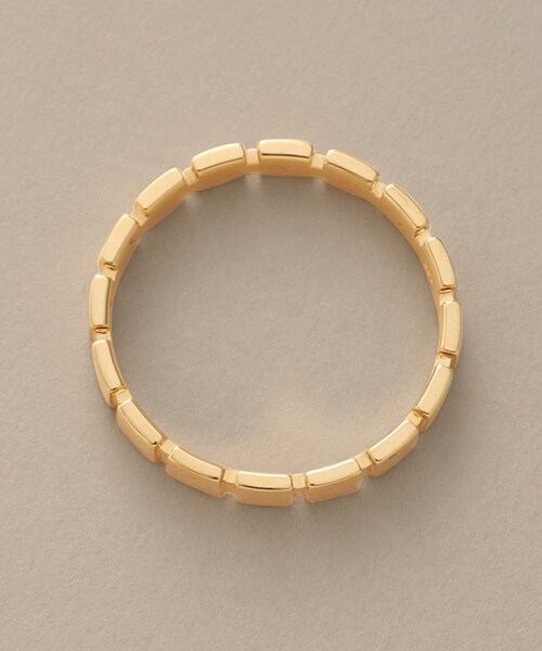 K18スクエア連続 リング（リング）｜COCOSHNIK（ココシュニック）の  