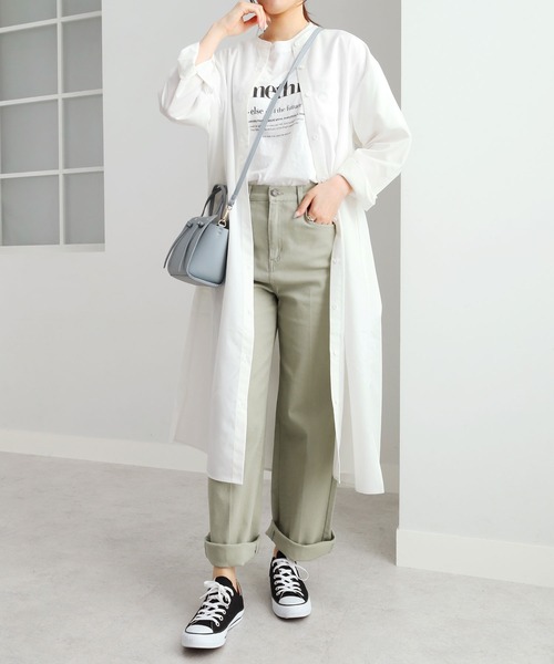 【セール】お手入れ簡単羽織に使えるシャツワンピース（シャツワンピース）｜Viola e Viola（ヴィオラエヴィオラ）