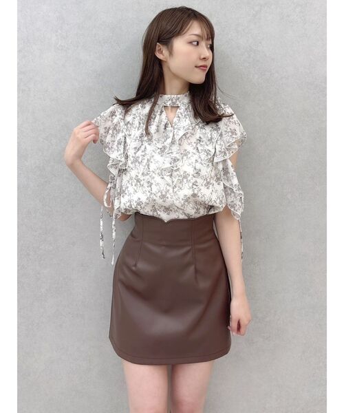 【セール】【セットアップ対応】マテリアルコンパクトミニスカート（スカート）｜dazzlin（ダズリン）