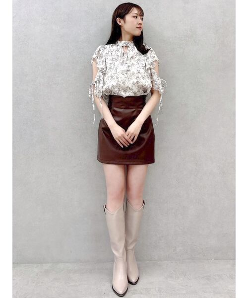 【セール】【セットアップ対応】マテリアルコンパクトミニスカート（スカート）｜dazzlin（ダズリン）