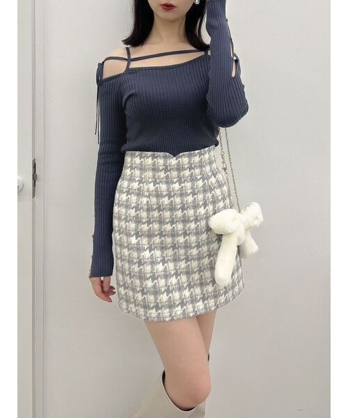 【セール】【セットアップ対応】マテリアルコンパクトミニスカート（スカート）｜dazzlin（ダズリン）