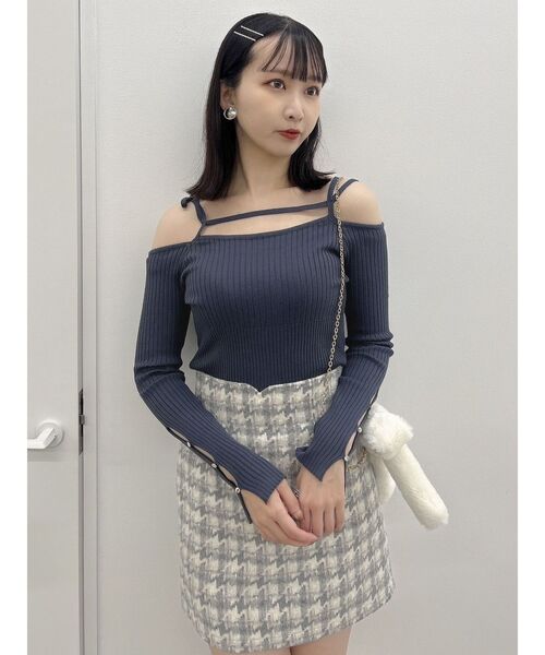 【セール】【セットアップ対応】マテリアルコンパクトミニスカート（スカート）｜dazzlin（ダズリン）