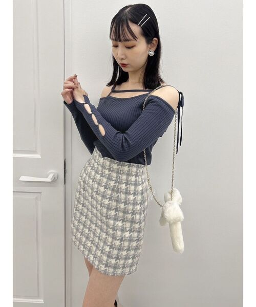 【セール】【セットアップ対応】マテリアルコンパクトミニスカート（スカート）｜dazzlin（ダズリン）