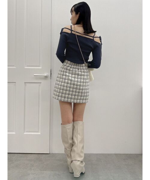 【セール】【セットアップ対応】マテリアルコンパクトミニスカート（スカート）｜dazzlin（ダズリン）