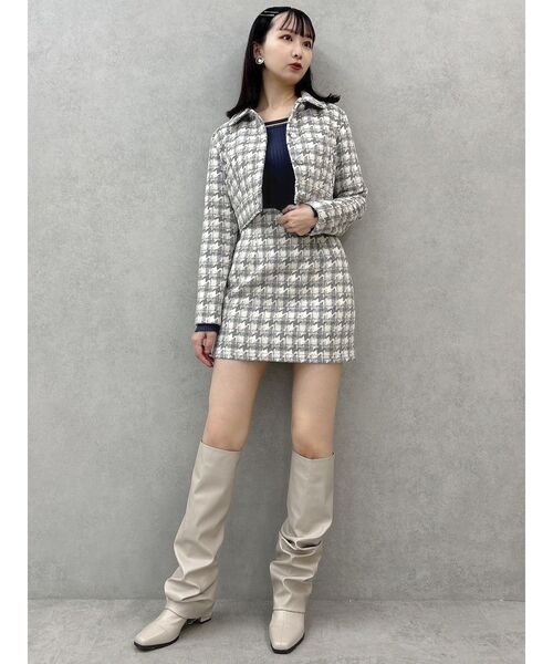 【セール】【セットアップ対応】マテリアルコンパクトミニスカート（スカート）｜dazzlin（ダズリン）