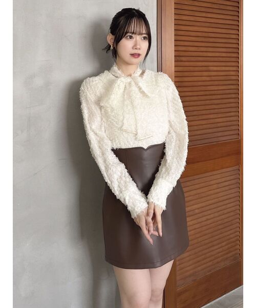 【セール】【セットアップ対応】マテリアルコンパクトミニスカート（スカート）｜dazzlin（ダズリン）