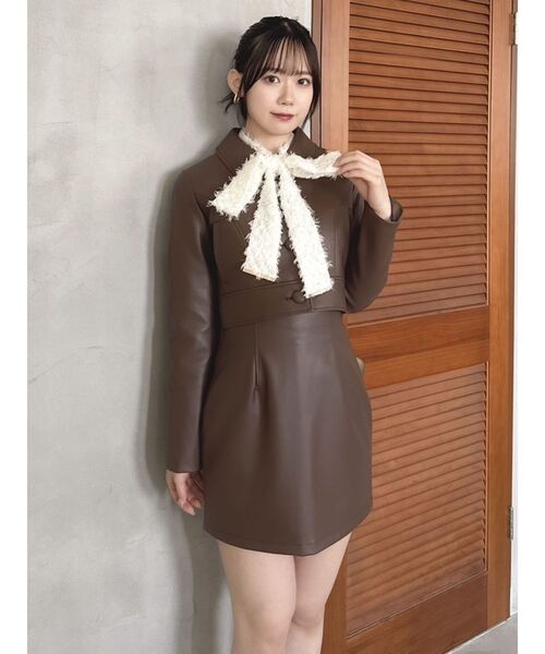 【セール】【セットアップ対応】マテリアルコンパクトミニスカート（スカート）｜dazzlin（ダズリン）