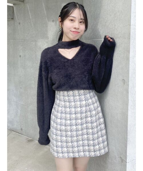 【セール】【セットアップ対応】マテリアルコンパクトミニスカート（スカート）｜dazzlin（ダズリン）