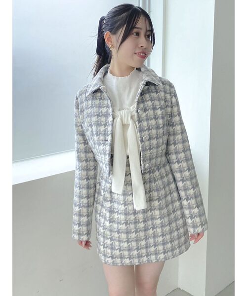 【セール】【セットアップ対応】マテリアルコンパクトミニスカート（スカート）｜dazzlin（ダズリン）