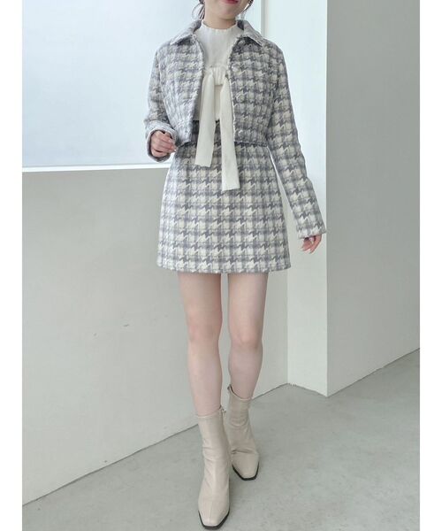 【セール】【セットアップ対応】マテリアルコンパクトミニスカート（スカート）｜dazzlin（ダズリン）