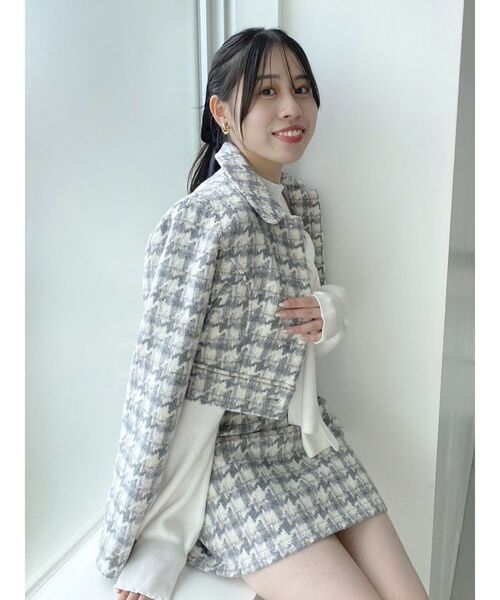 【セール】【セットアップ対応】マテリアルコンパクトミニスカート（スカート）｜dazzlin（ダズリン）