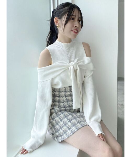 【セール】【セットアップ対応】マテリアルコンパクトミニスカート（スカート）｜dazzlin（ダズリン）