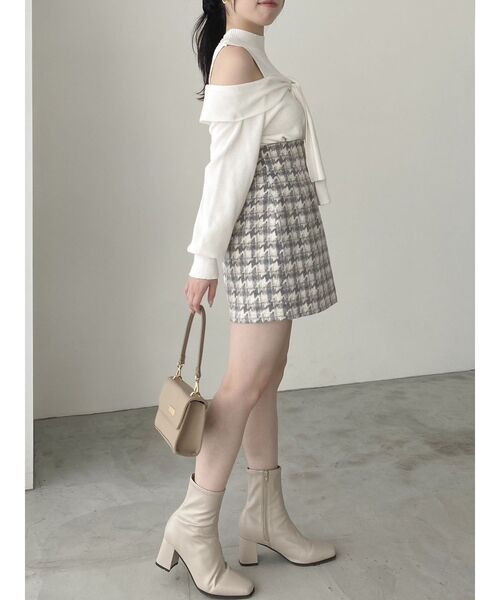 【セール】【セットアップ対応】マテリアルコンパクトミニスカート（スカート）｜dazzlin（ダズリン）