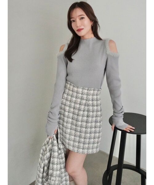 【セール】【セットアップ対応】マテリアルコンパクトミニスカート（スカート）｜dazzlin（ダズリン）